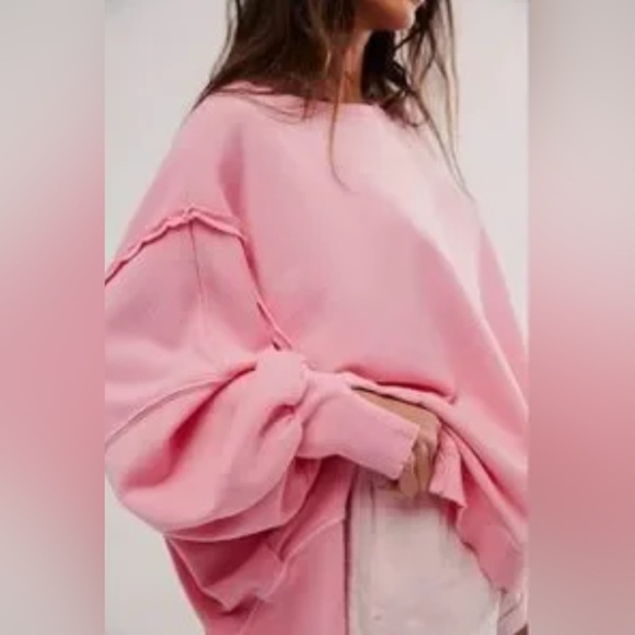SALE $45! FREE PEOPLE $78 MSRP
We The Free Camden Sweatshirt EUC PINK SKY - Picture 2 of 6